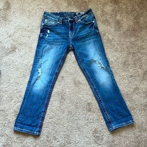 Miss Me Distressed Boyfriend Capri Jeans